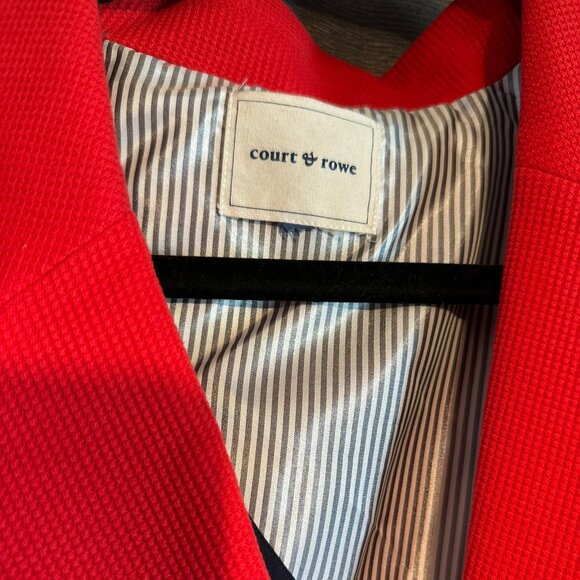 Woman Blazer, Red, Courte Rowe Brand, Size XL - Picture 2 of 4